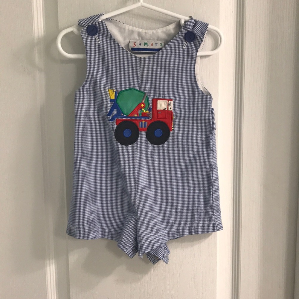 Boys Concrete Appliqued Jon Jon 6/9months